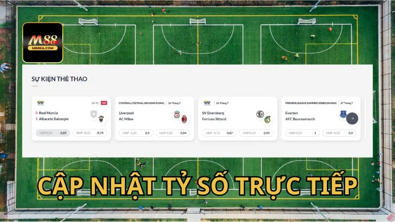 Công nghệ cập nhật tỷ số nhanh chóng khi trực tiếp các trận đấu Công nghệ cập nhật tỷ số nhanh chóng khi trực tiếp các trận đấu